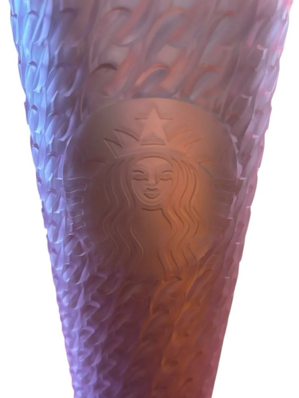 New Starbucks 2024 Matte Light Pink Soft Touch Chain Link Venti Cold Cup Tumbler